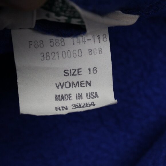 REI Sweater Jacket Women 16 Blue Fleece Polyester Zip Pockets Full Zip Coat - Picture 9 of 13